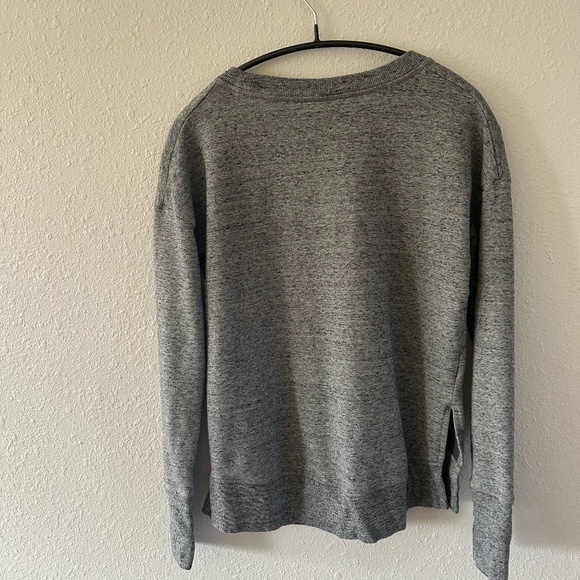 Athleta Coaster Luxe Sweatshirt Black Heather - Picture 2 of 4